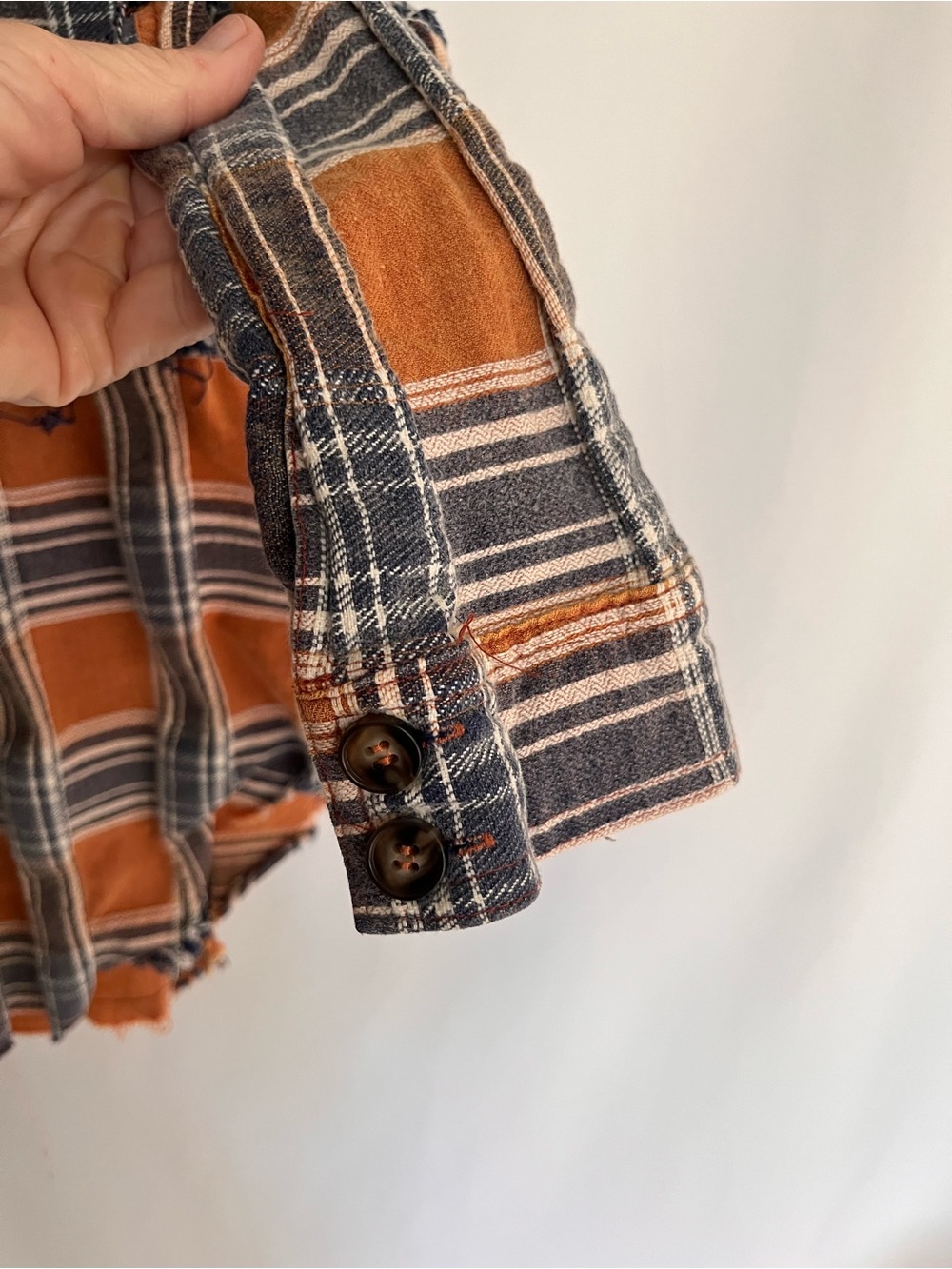 Oli & Hali Orange and Black Plaid Button-Up Shirt - Picture 11 of 13
